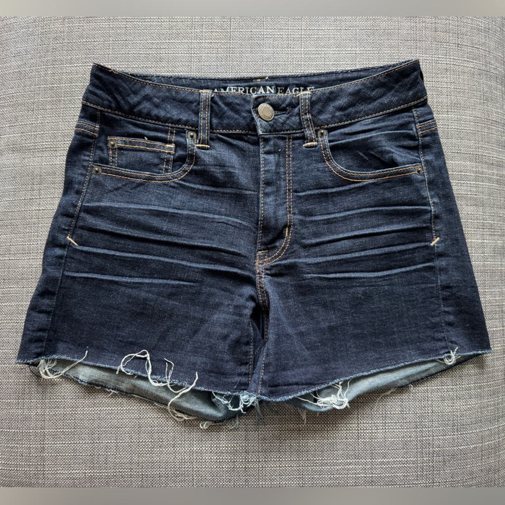 American Eagle Dark Blue Denim Shorts